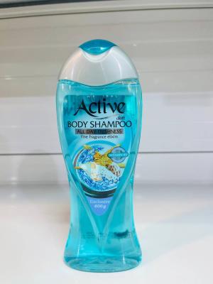 شامپو بدن 400 گرم شفاف آبی اکتیو