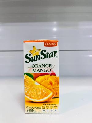 آب میوه 200 میل پرتقال انبه سان استار